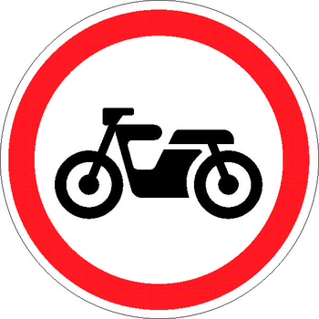 3.5 движение мотоциклов запрещено - Дорожные знаки - Запрещающие знаки - vektorb.ru